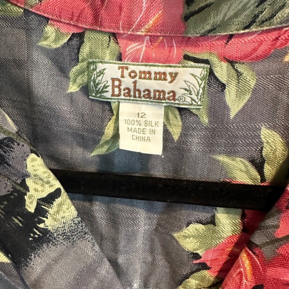 Tommy Bahama Gray and Red Floral Midi Dress - Picture 3 of 9